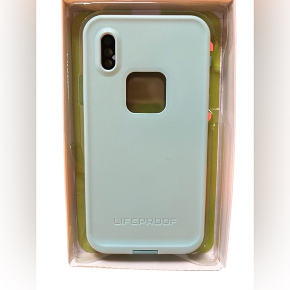 Lifeproof Frē Live 360 iPhone X Wipeout Blue Phone Case Water/Snow Proof New - Picture 3 of 5